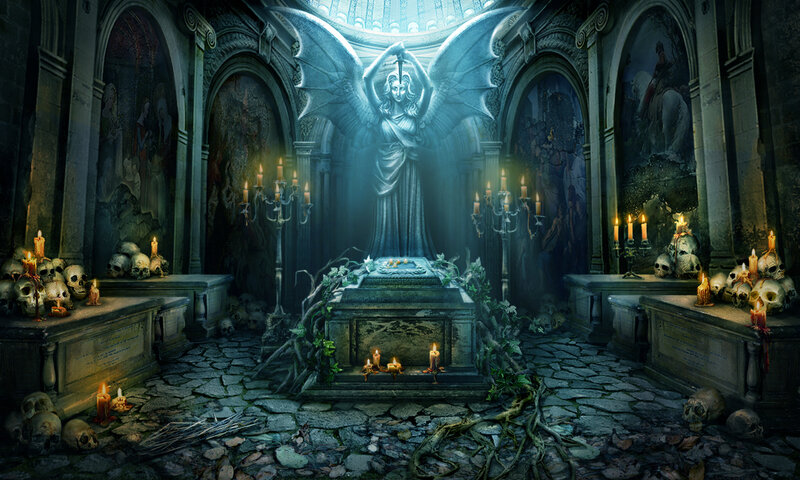 Angel Statue in Crypt