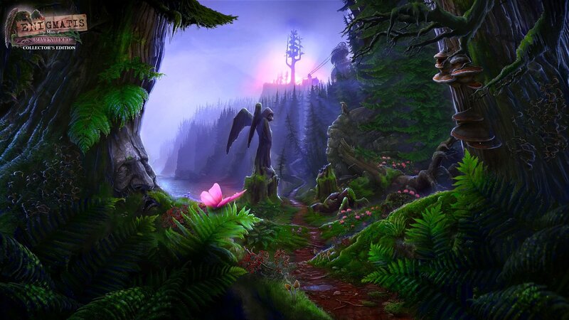 Angel Statue in Forest — Green