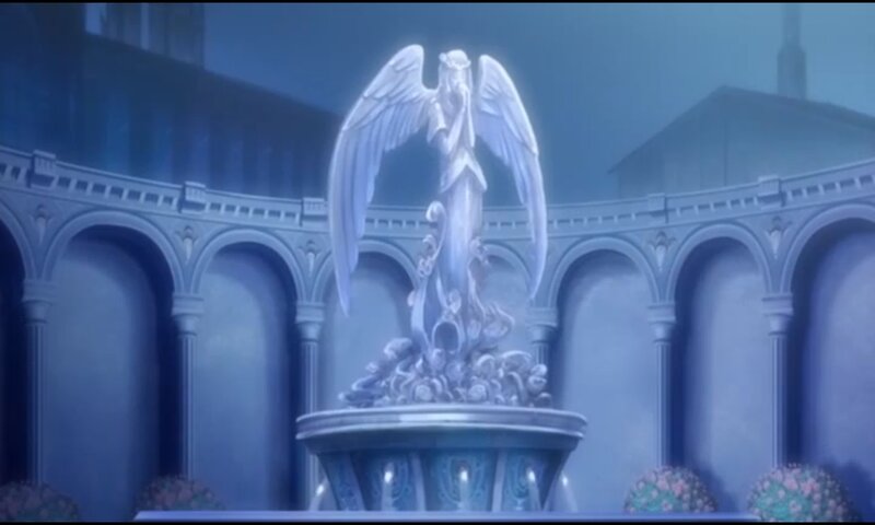 Angel Statue in Fountain