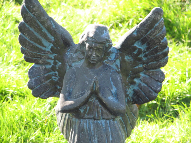 Angel Statue in Grass