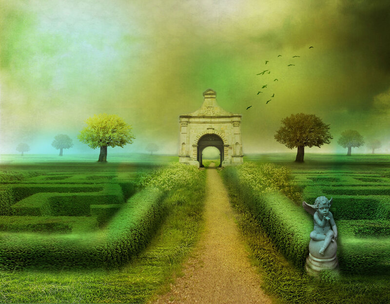 Angel Statue in Maze