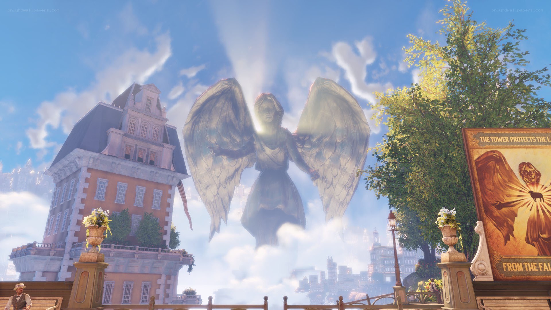 angel statue in sky city
