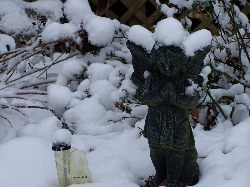 Angel Statue in Snow
