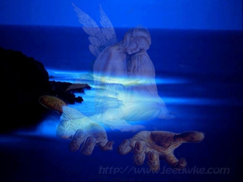 Angel Statue on Beach
