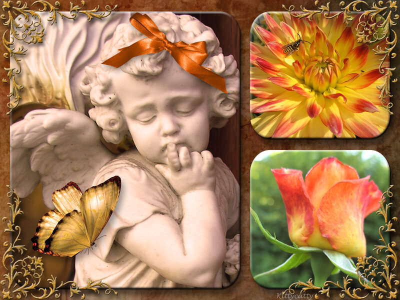 Angel Statue with Butterfly
