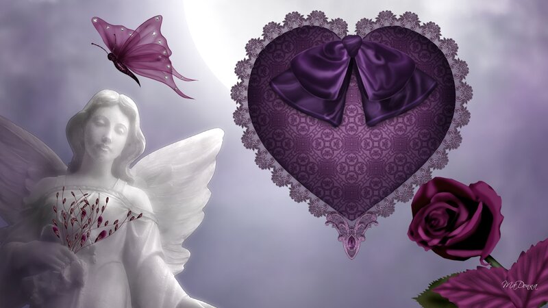 Angel Statue with Heart