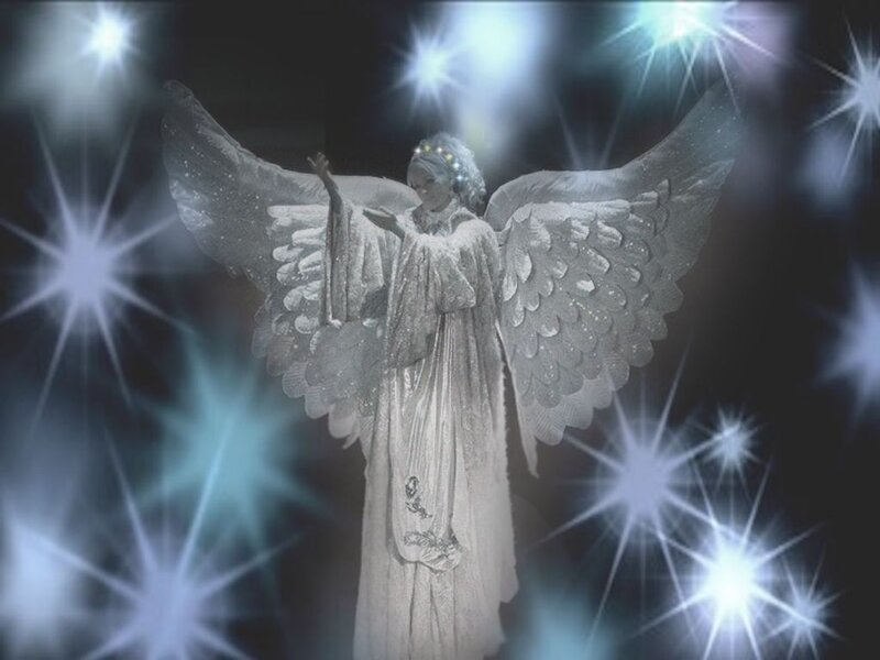 Angel Statue with Wings — White