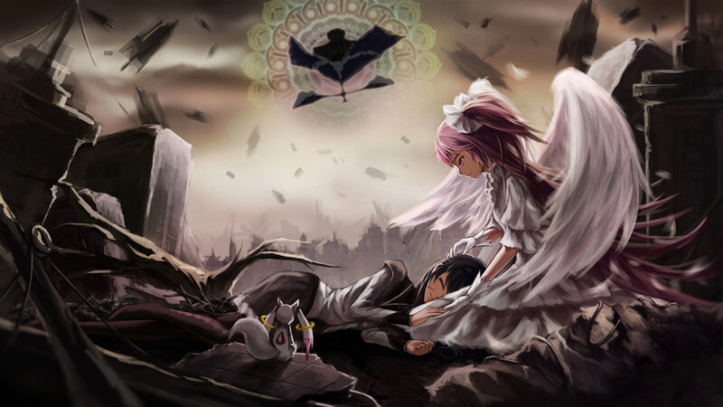 Angel Tending to Injured Boy
