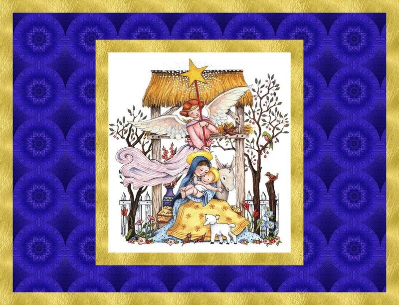 Angel visiting the nativity