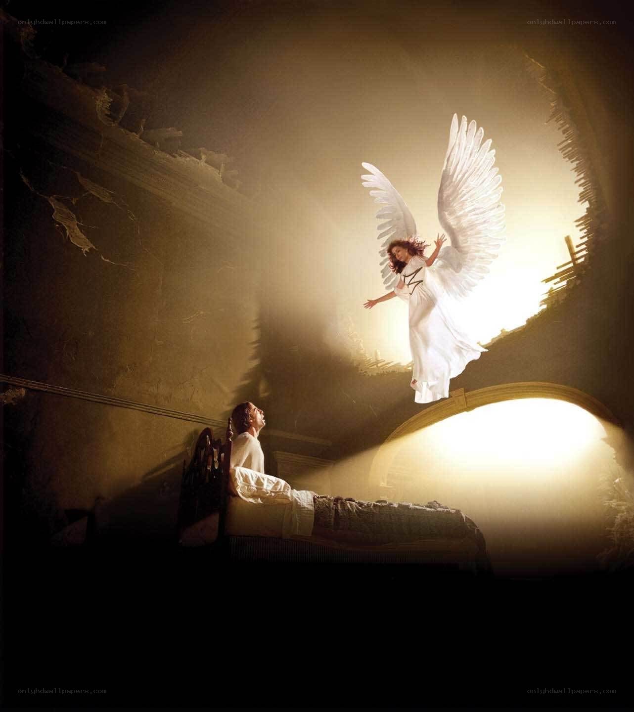 Angel visits a sleeping child