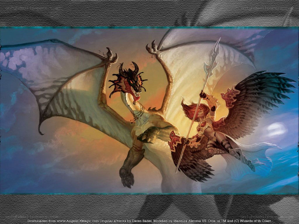 Angel vs dragon battle