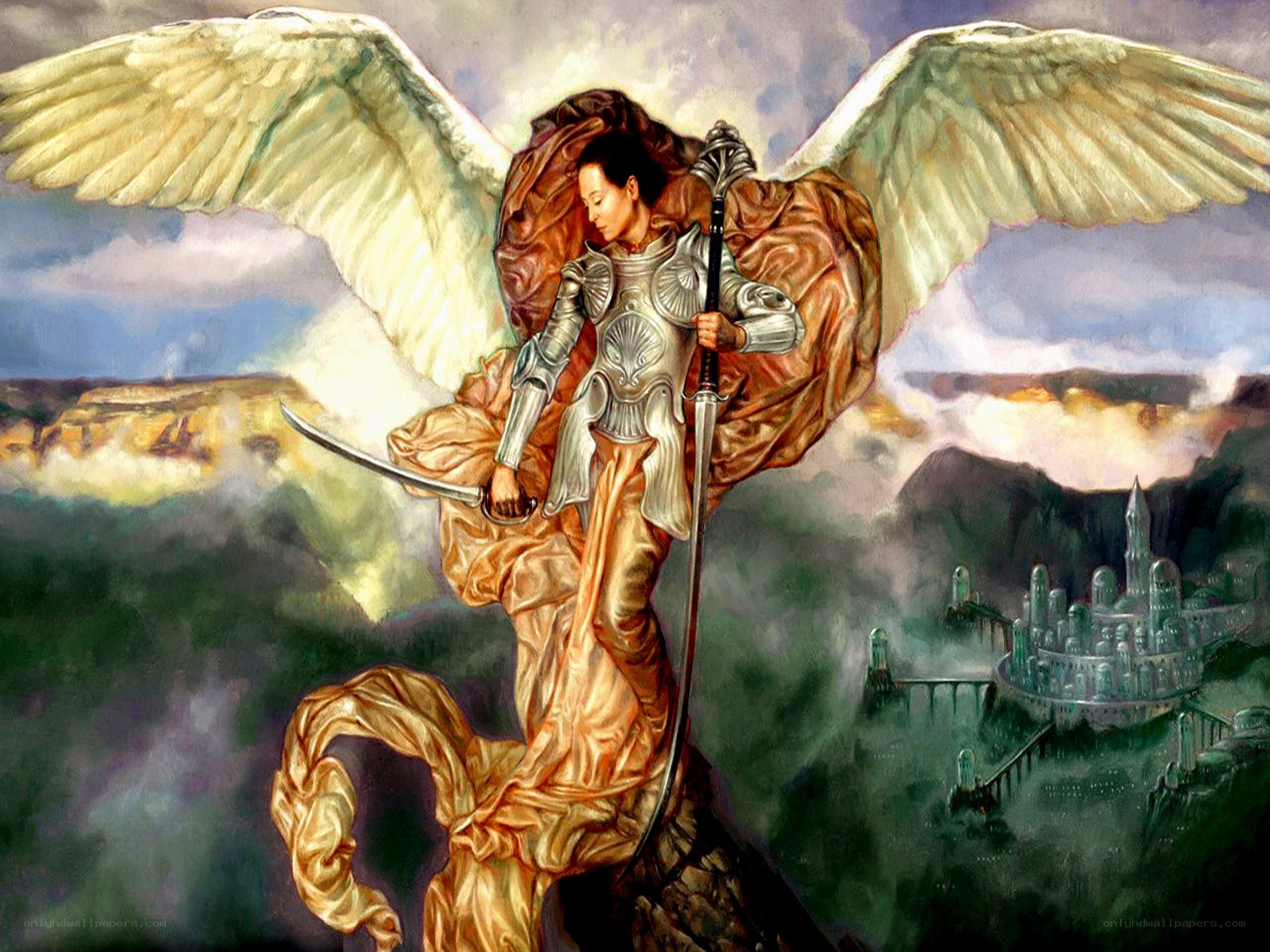 Angel warrior with sword