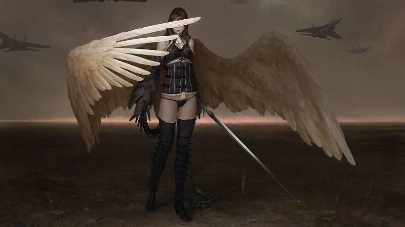 angel warrior with sword