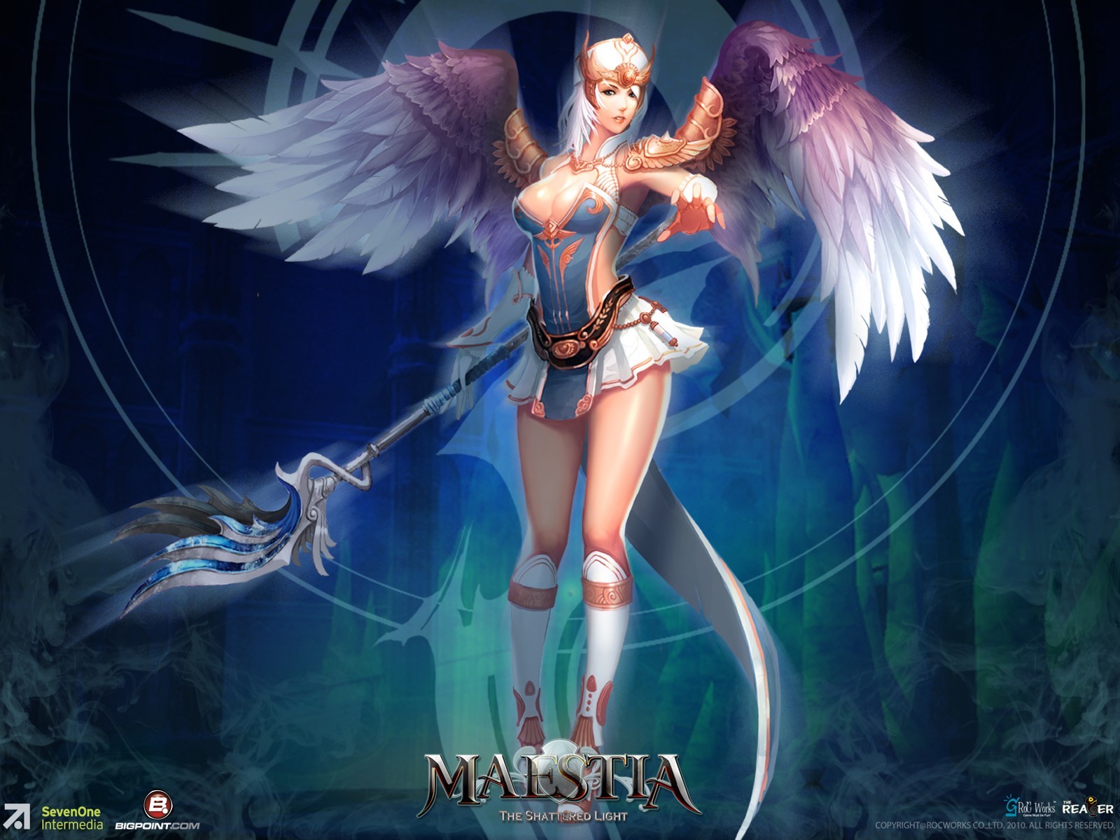Angel warrior with wings