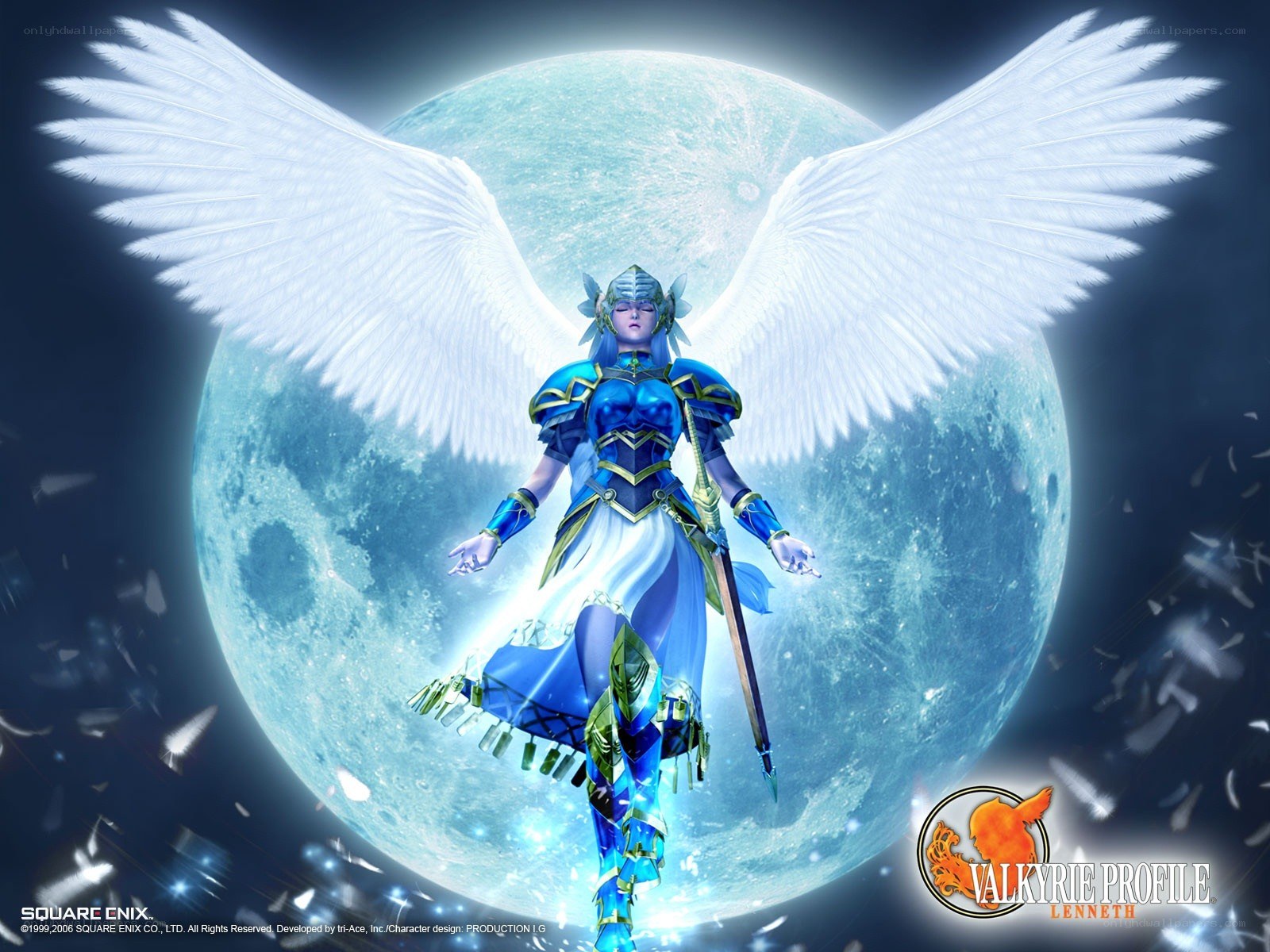 Angel warrior with wings