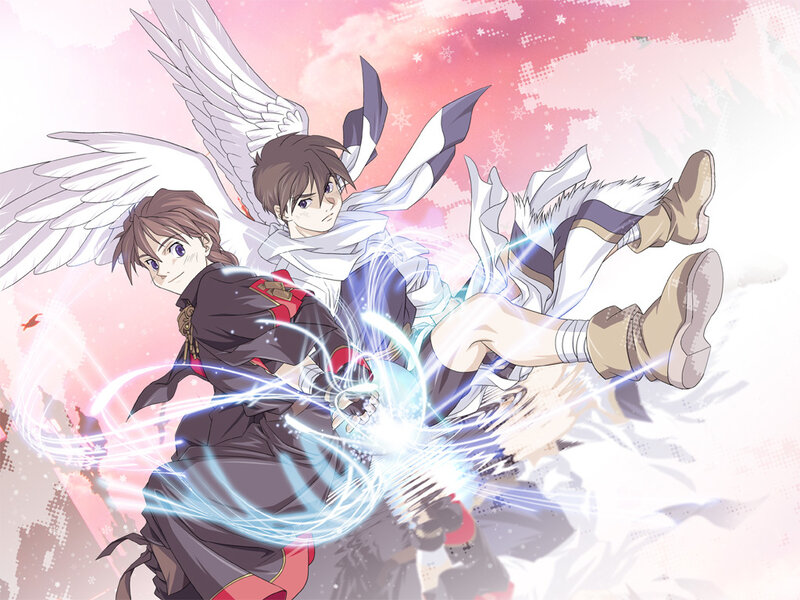Angel warriors in battle