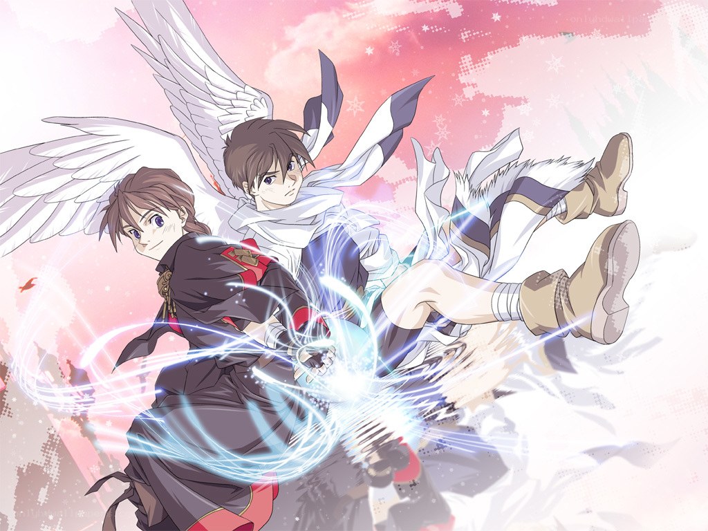 Angel warriors in battle