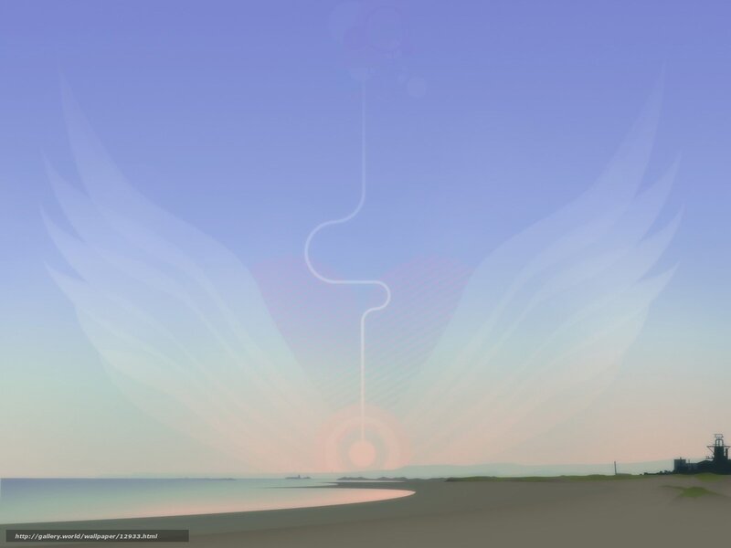 Angel wings at sunset