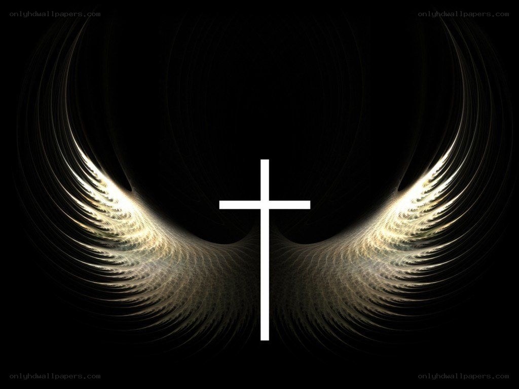angel wings with cross