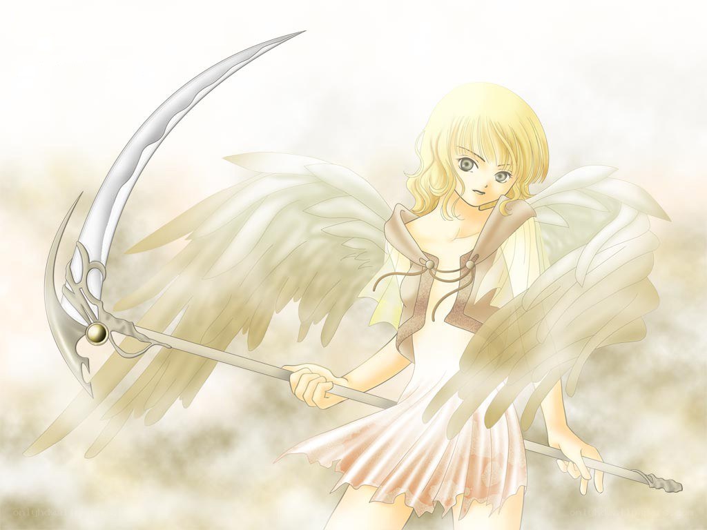 Angel with a scythe