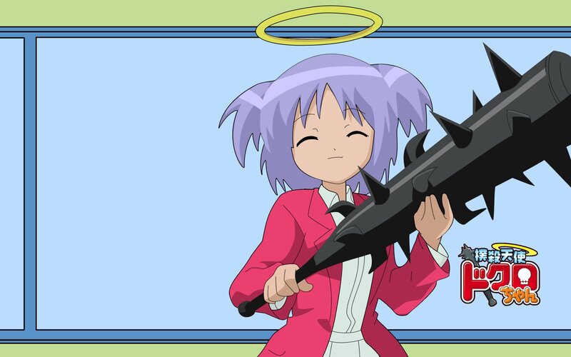 Angel with a spiked weapon