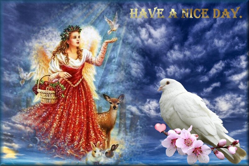Angel with Animals — Blue