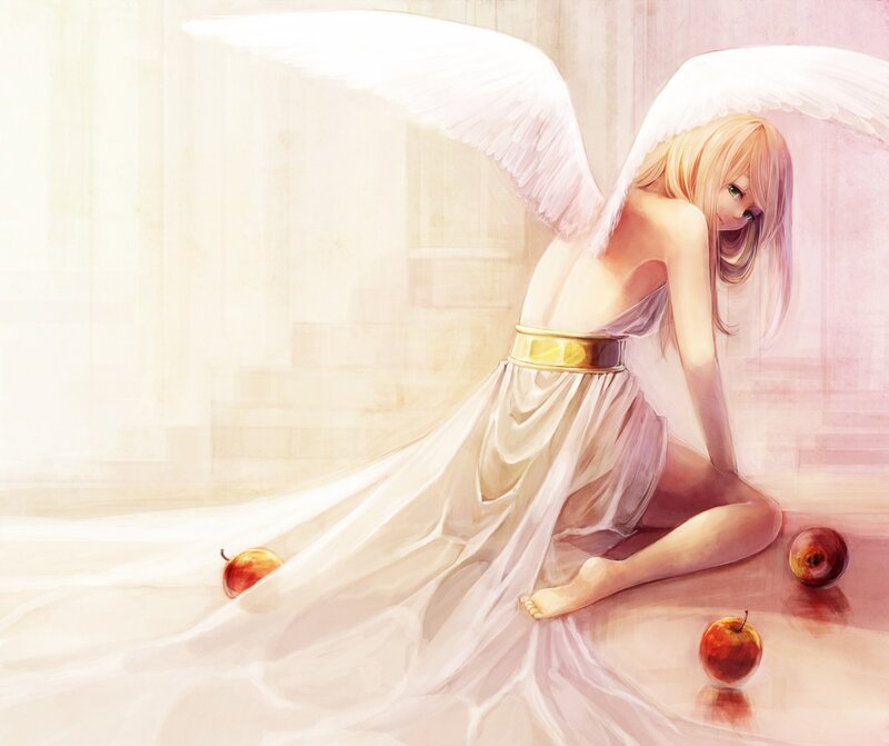 Angel with apples