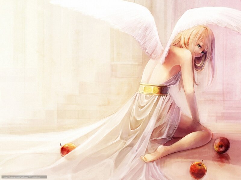 Angel with apples