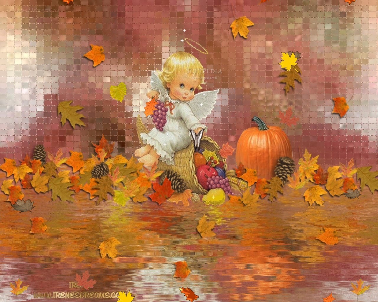 Angel with autumn harvest