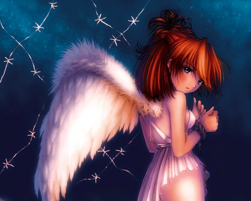 Angel with barbed wire
