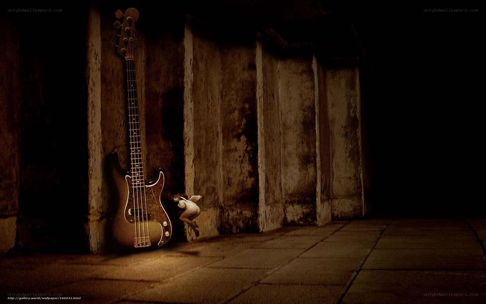 Angel with bass guitar