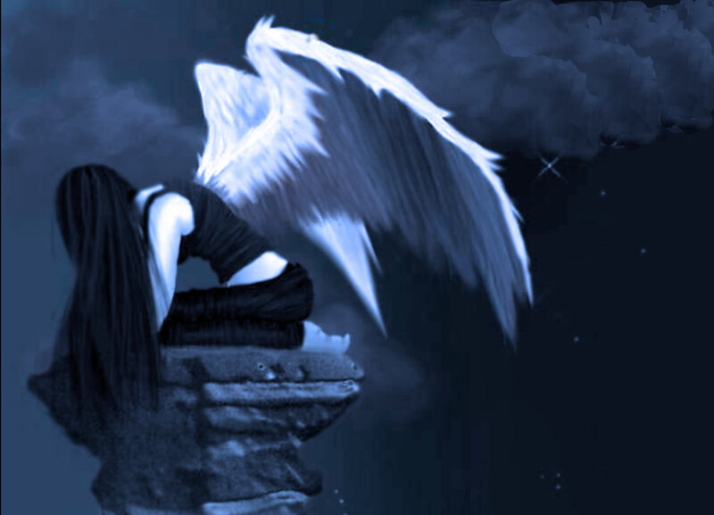 Angel with Black Hair