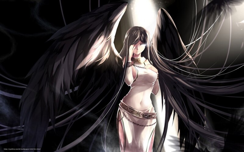 angel with black wings
