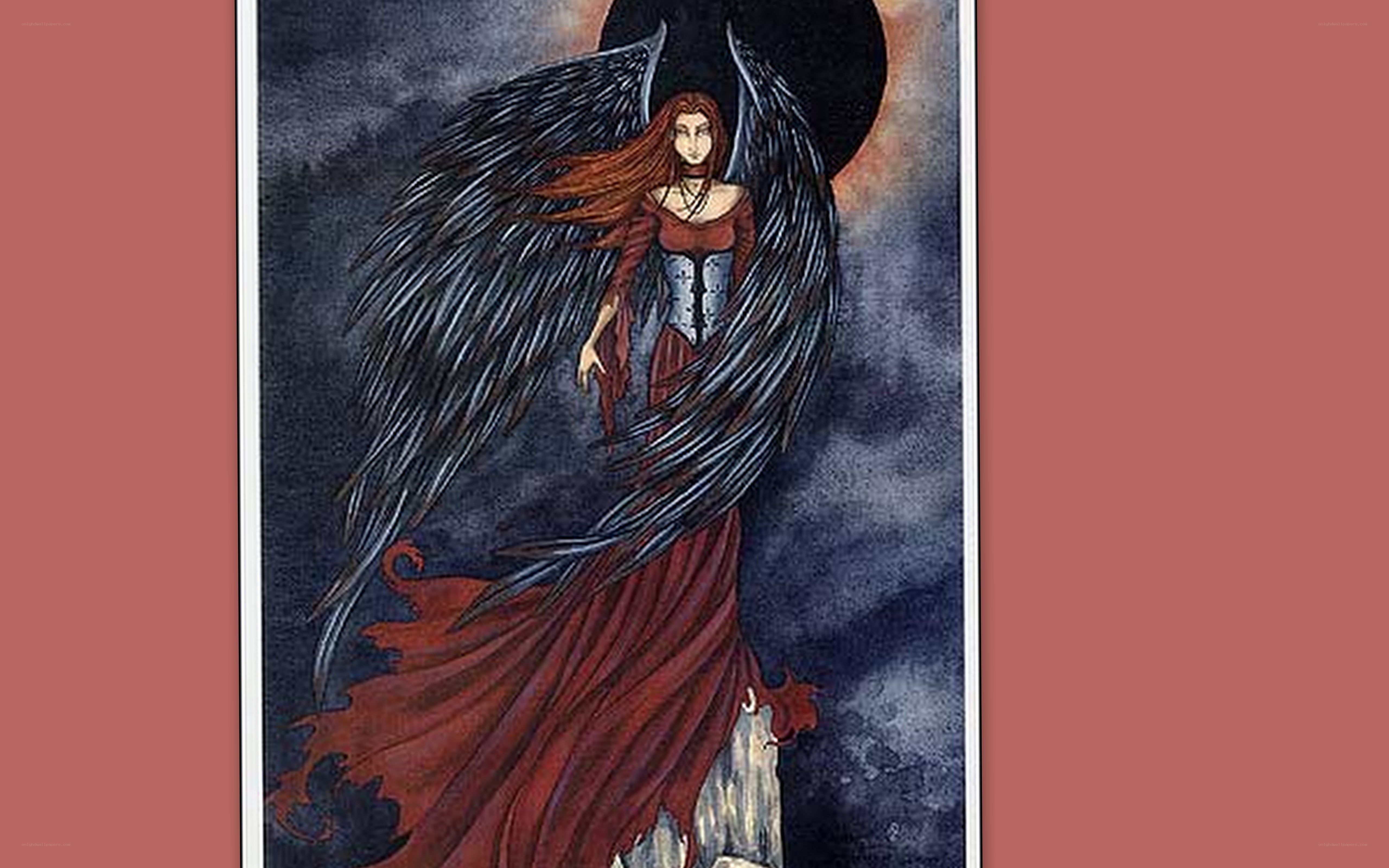 angel with black wings