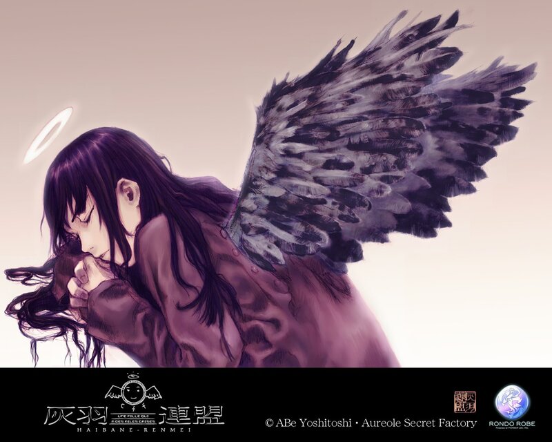 Angel with black wings