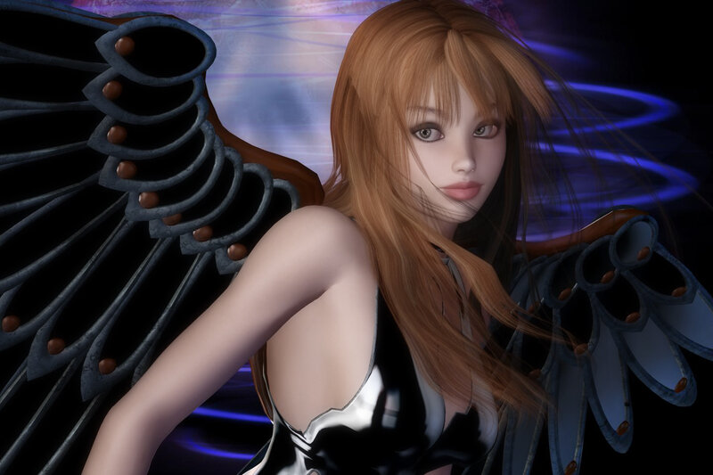 angel with black wings