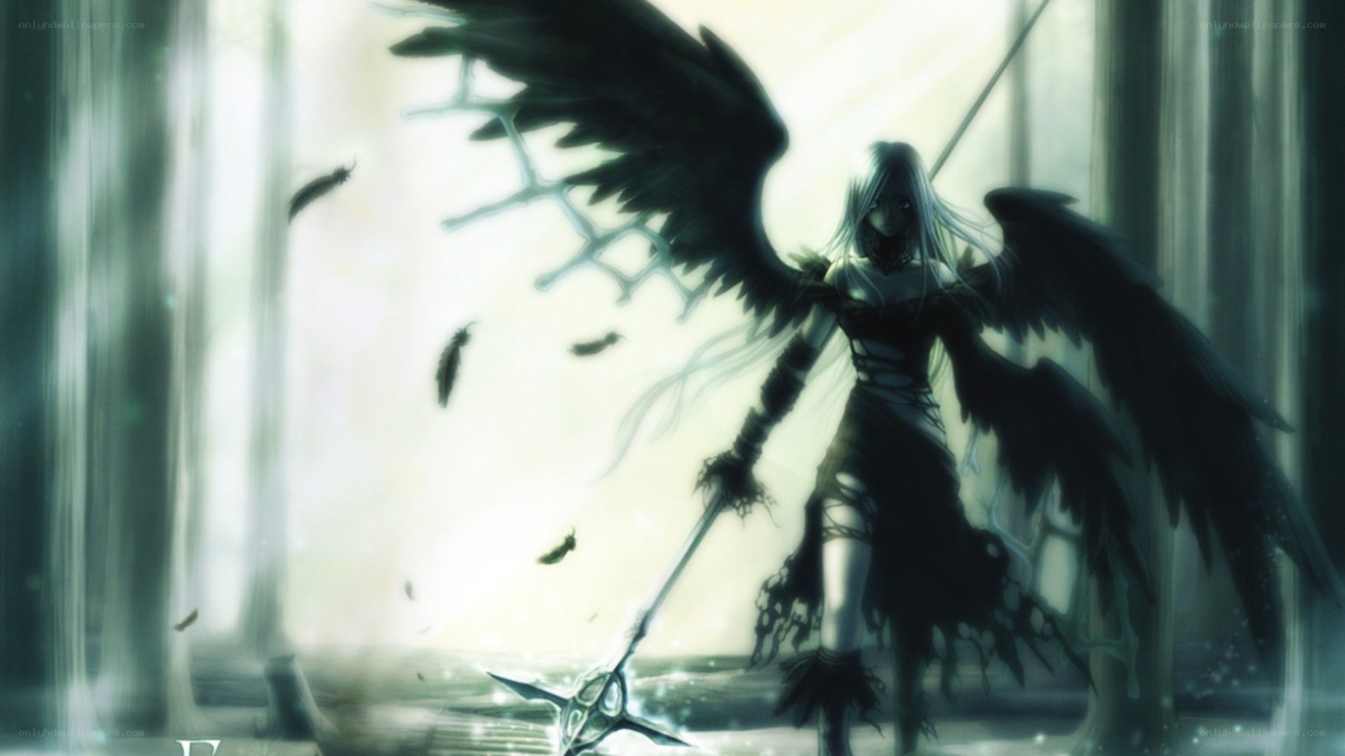 angel with black wings