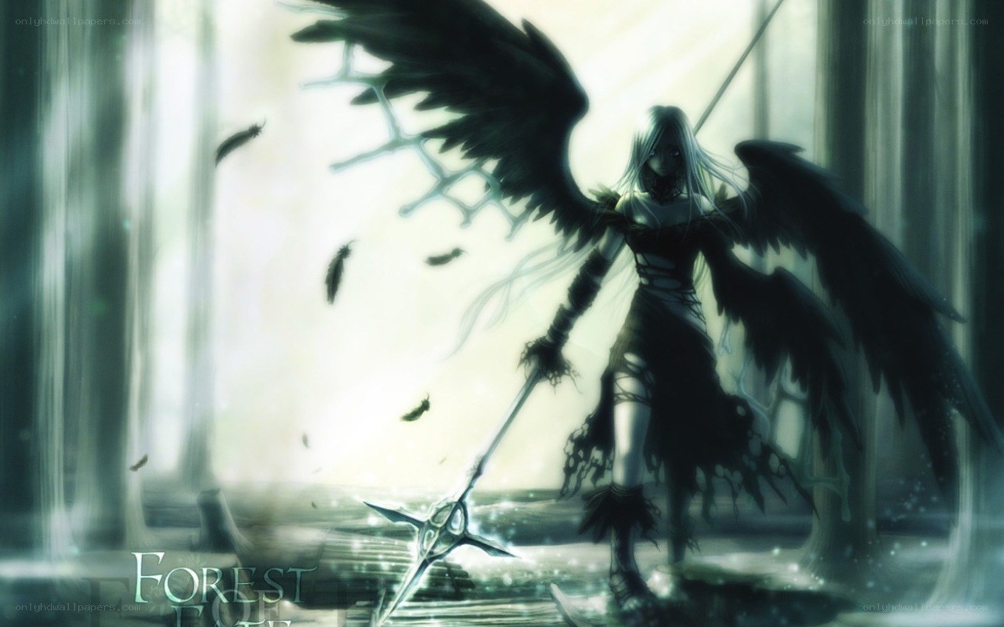 angel with black wings