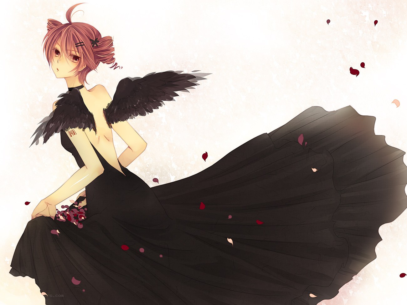 angel with black wings