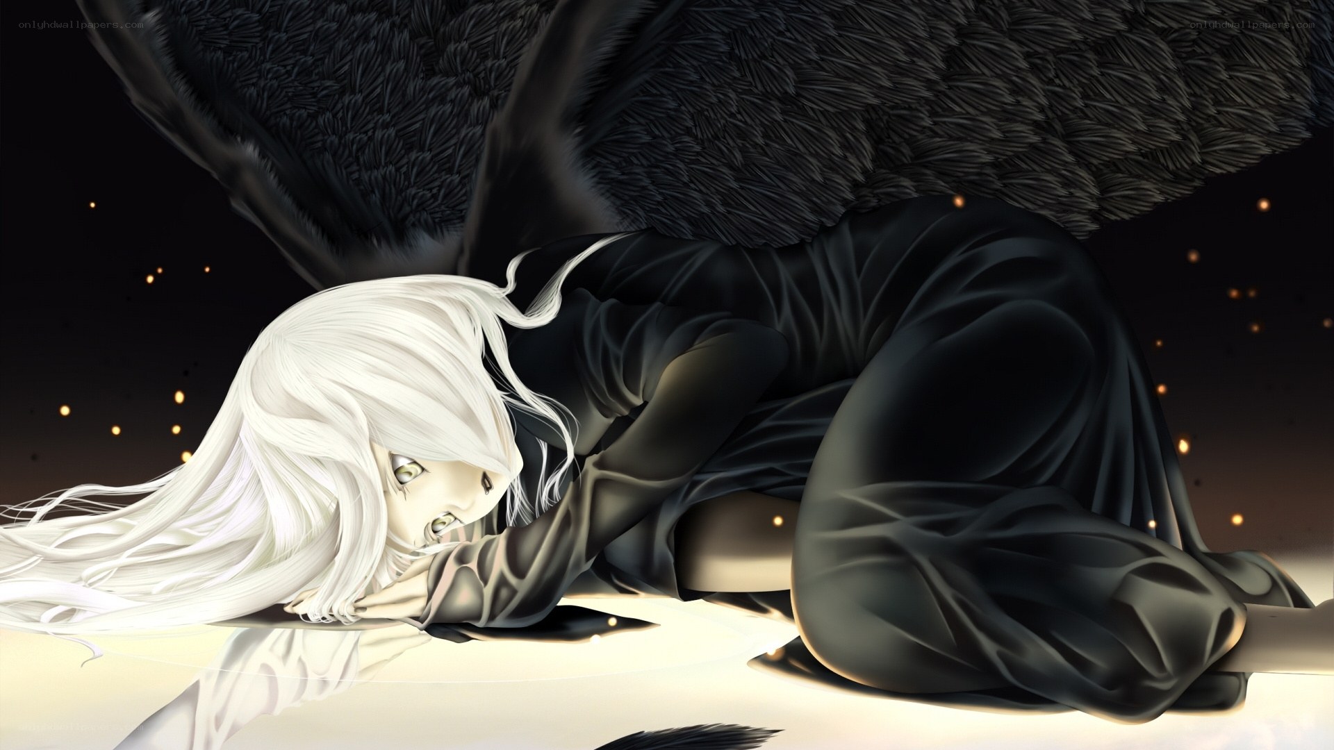 angel with black wings