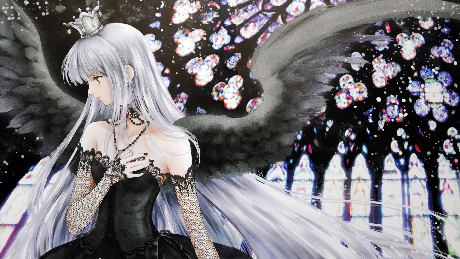 angel with black wings