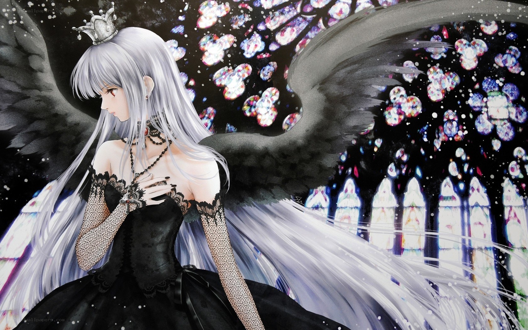 angel with black wings