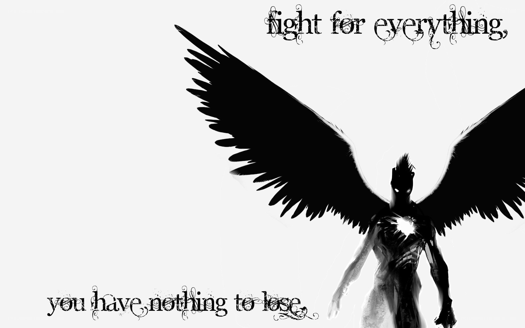 angel with black wings