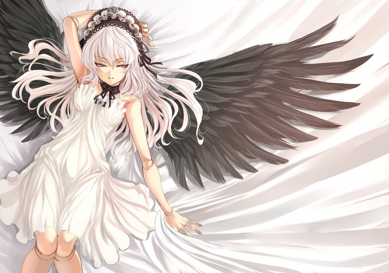 angel with black wings