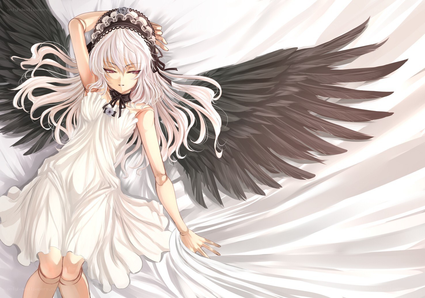 angel with black wings