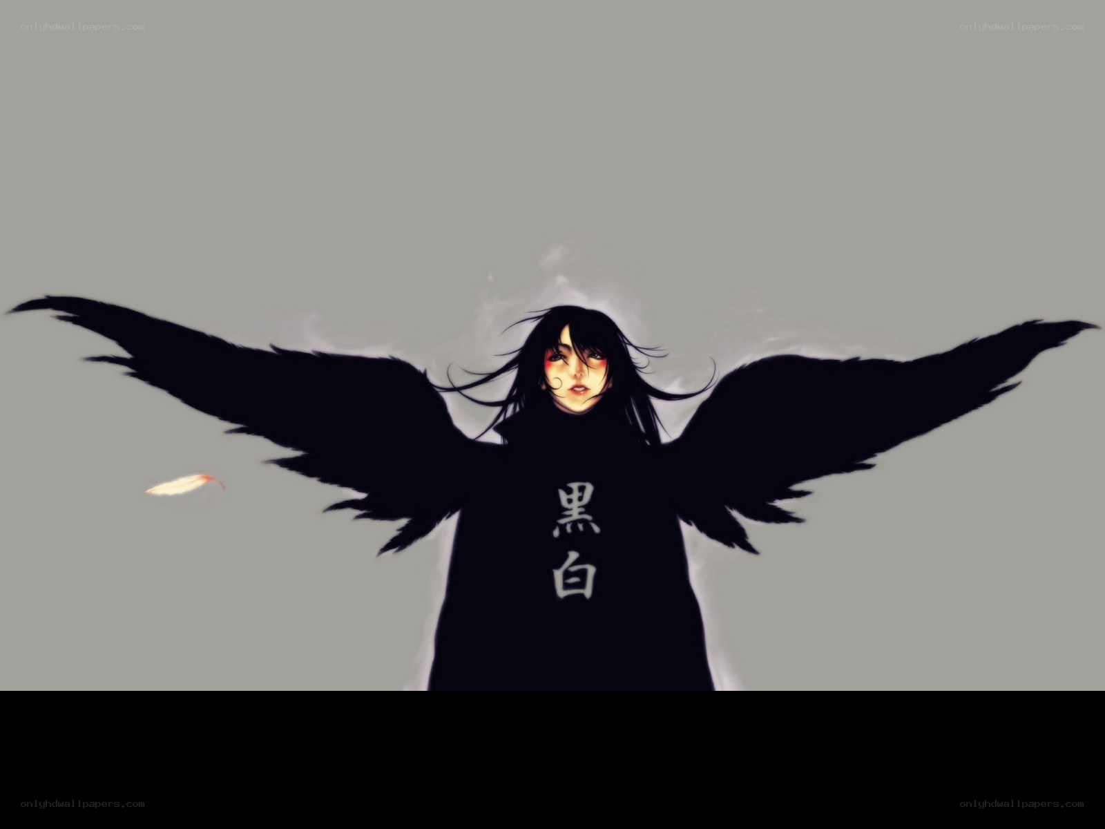 angel with black wings