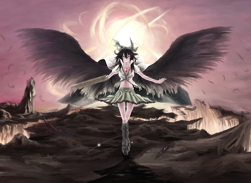 angel with black wings