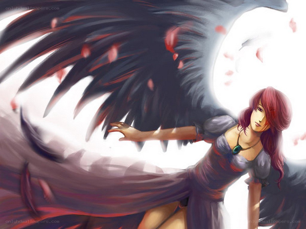angel with black wings