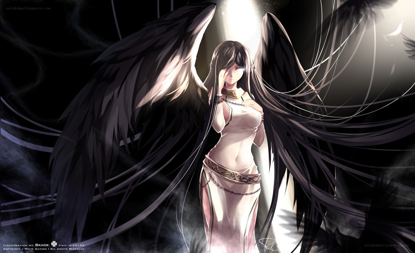 angel with black wings