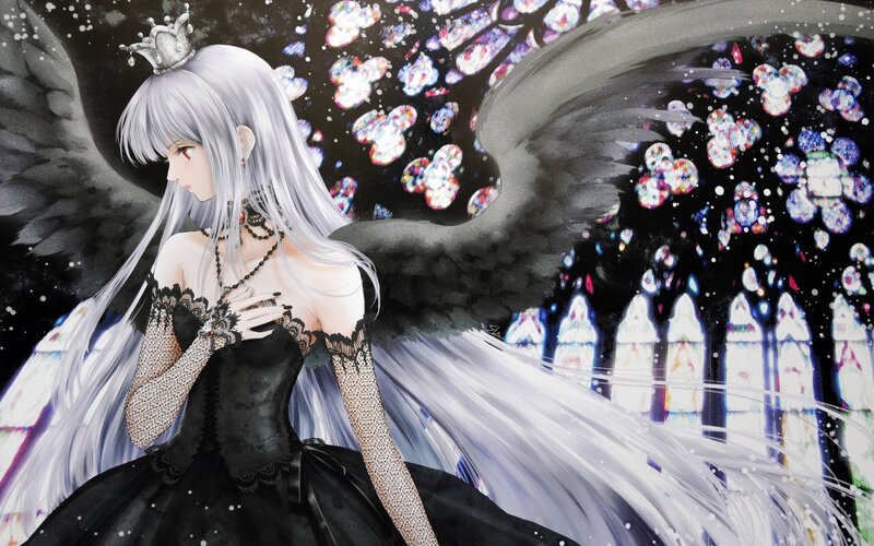 angel with black wings